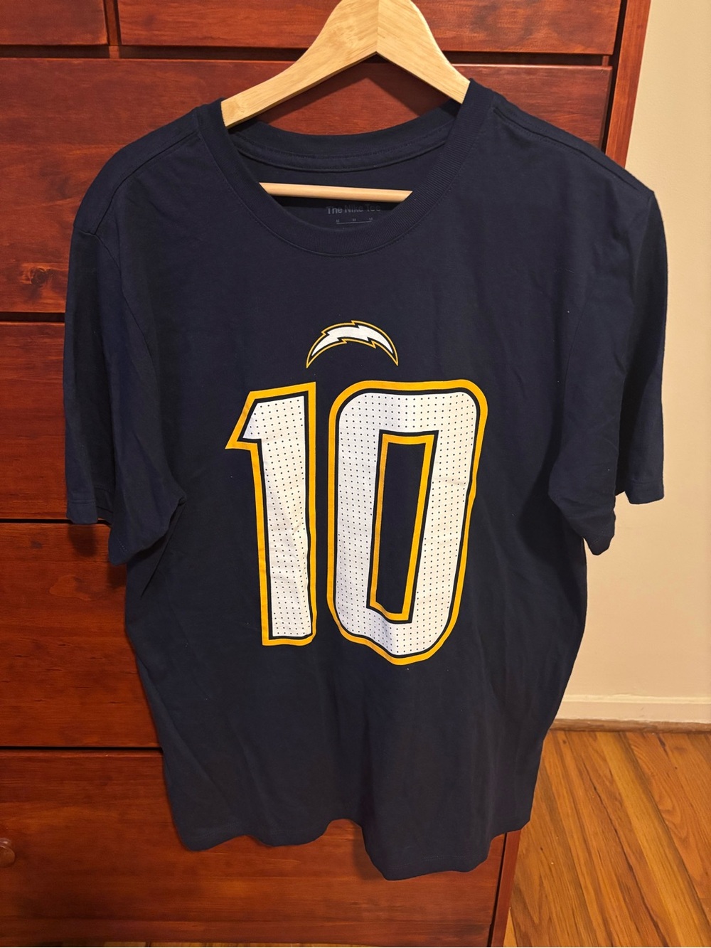 Nike Navy Short-Sleeve Chargers #10 Graphic Tee